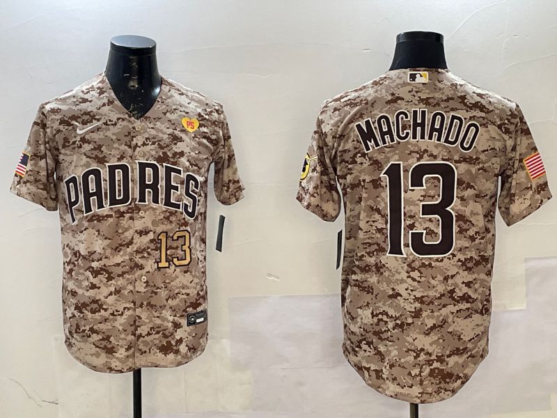 Men San Diego Padres 13 Machado Camo Game 2025 Nike MLB Jersey style 2